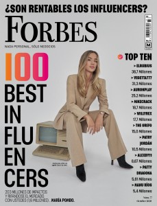 La influencer María Pombo en la portada de la revista Forbes