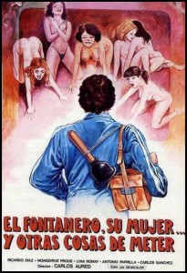 El desnudo de la mujer en los carteles de las películas del destape también era de lo más común