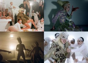 Algunos de los looks más llamativos del videoclip Bad Romance (Fuente: YouTube Lady Gaga)