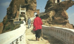 Marina Abramovic y Ulay encontrándose en la Gran Muralla China, The Lovers 1988