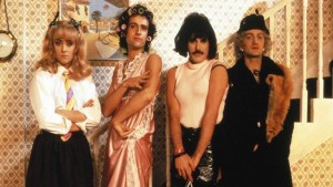 Los integrantes del grupo británico Queen durante el rodaje del videoclip I Want To Break Free. | Fuente: Infobae